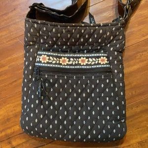 Vera‎ Bradley retired Alpine Black purse crossbody bag